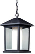 Z-Lite Mesa 1 Light Outdoor Chain Mount Ceiling Fixture in Black Finish Model: 523CHB