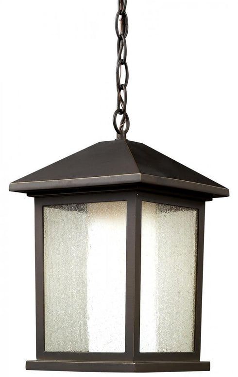 Z-Lite Mesa 1 Light Outdoor Chain Mount Ceiling Fixture in Black Finish Model: 523CHB