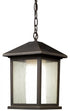 Z-Lite Mesa 1 Light Outdoor Chain Mount Ceiling Fixture in Black Finish Model: 523CHB