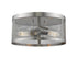 Z-Lite Meshsmith 2 Light Flush Mount in Brushed Nickel Finish Model: 331F12-BN