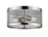 Z-Lite Meshsmith 2 Light Flush Mount in Brushed Nickel Finish Model: 331F12-BN