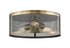 Z-Lite Meshsmith 3 Light Flush Mount in Brushed Nickel Finish Model: 331F14-BN
