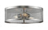 Z-Lite Meshsmith 3 Light Flush Mount in Brushed Nickel Finish Model: 331F18-BN