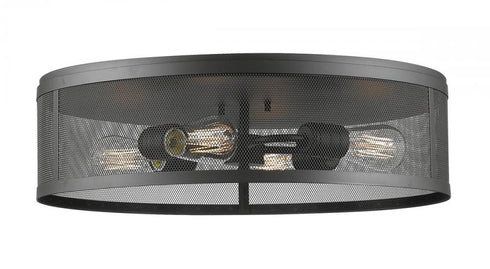 Z-Lite Meshsmith 4 Light Flush Mount in Brushed Nickel Finish Model: 331F21-BN