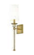 Z-Lite Mia 1 Light Wall Sconce in Brushed Nickel Finish Model: 805-1S-BN