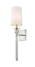 Z-Lite Mia 1 Light Wall Sconce in Brushed Nickel Finish Model: 805-1S-BN