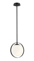 Z-Lite Midnetic 1 Light Pendant in Matte Black Finish Model: 730MP-MB