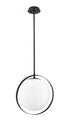 Z-Lite Midnetic 1 Light Pendant in Matte Black Finish Model: 730P12-MB