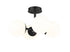 Z-Lite Midnetic 4 Light Semi Flush Mount in Matte Black Finish Model: 730SF4-MB