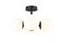 Z-Lite Midnetic 4 Light Semi Flush Mount in Matte Black Finish Model: 730SF4-MB