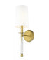 Z-Lite Mila 1 Light Wall Sconce in Brushed Nickel Finish Model: 808-1S-BN