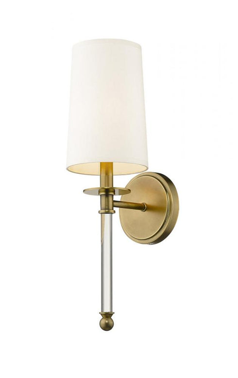 Z-Lite Mila 1 Light Wall Sconce in Brushed Nickel Finish Model: 808-1S-BN