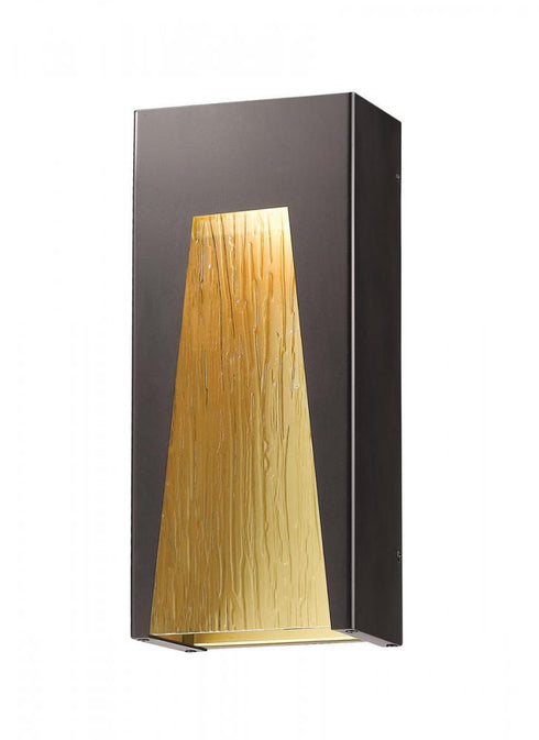 Z-Lite Millenial 1 Light Outdoor Wall Light in Black Gold Finish Model: 561B-BK-GD-CSL-LED