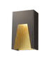 Z-Lite Millenial 1 Light Outdoor Wall Light in Black Gold Finish Model: 561S-BK-GD-CSL-LED