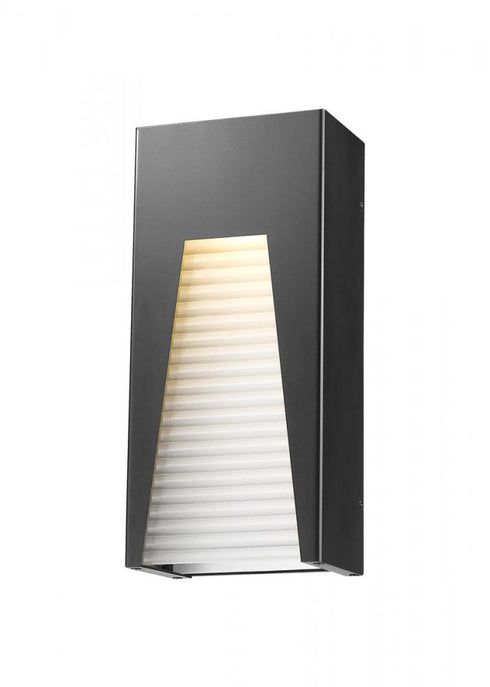 Z-Lite Millenial 1 Light Outdoor Wall Light in Black Silver Finish Model: 561M-BK-SL-FRB-LED