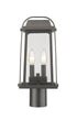 Z-Lite Millworks 2 Light Outdoor Post Mount Fixture in Black Finish Model: 574PHMR-BK