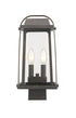 Z-Lite Millworks 2 Light Outdoor Post Mount Fixture in Black Finish Model: 574PHMS-BK