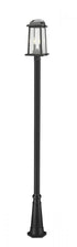 Z-Lite Millworks 2 Light Outdoor Post Mounted Fixture in Black Finish Model: 574PHMR-519P-BK