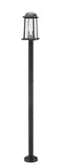 Z-Lite Millworks 2 Light Outdoor Post Mounted Fixture in Black Finish Model: 574PHMR-567P-BK