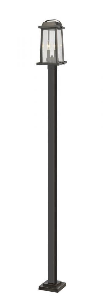 Z-Lite Millworks 2 Light Outdoor Post Mounted Fixture in Black Finish Model: 574PHMS-536P-BK