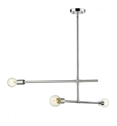Z-Lite Modernist 3 Light Chandelier in Chrome Finish Model: 731-3CH