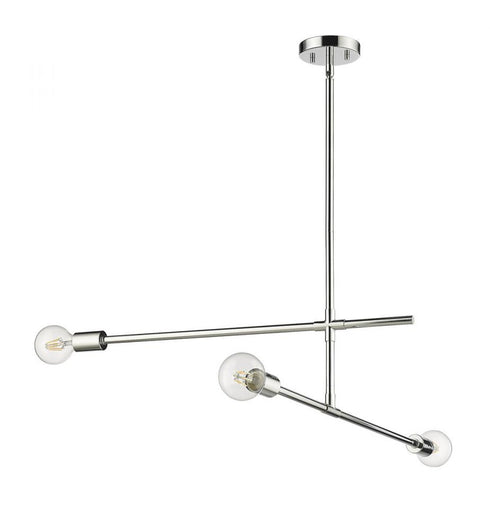Z-Lite Modernist 3 Light Chandelier in Chrome Finish Model: 731-3CH