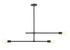 Z-Lite Modernist 3 Light Chandelier in Matte Black Finish Model: 731-3MB