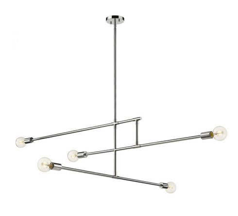Z-Lite Modernist 5 Light Chandelier in Chrome Finish Model: 731-5CH