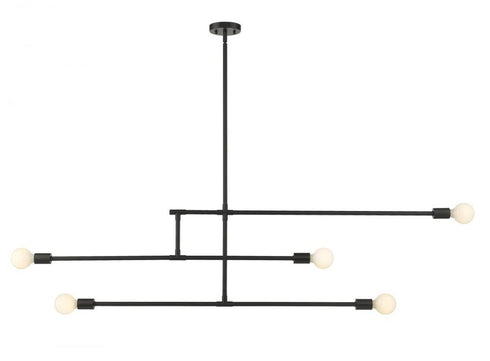 Z-Lite Modernist 5 Light Chandelier in Matte Black Finish Model: 731-5MB