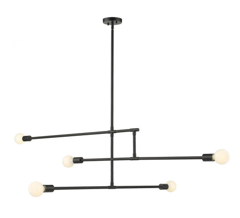 Z-Lite Modernist 5 Light Chandelier in Matte Black Finish Model: 731-5MB
