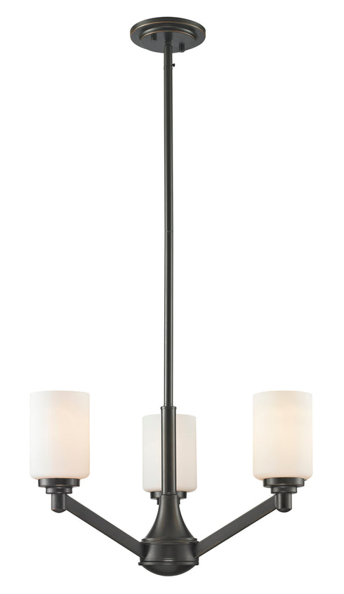 Z-Lite Montego 3 Light Chandelier in Coppery Bronze Finish Model: 411-3