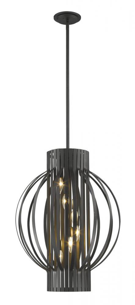 Z-Lite Moundou 6 Light Pendant in Brushed Nickel Finish Model: 436-20BN