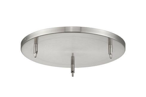 Z-Lite Multi Point Canopy 3 Light Ceiling Plate in Brushed Nickel Finish Model: CP1803-BN