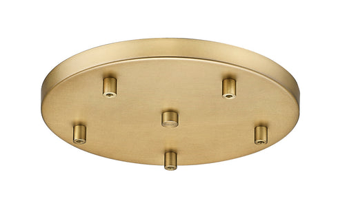 Z-Lite Multi Point Canopy 5 Light Ceiling Plate in Brushed Nickel Finish Model: CP1205R-BN