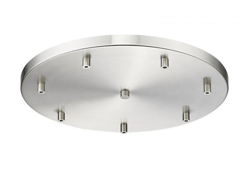 Z-Lite Multi Point Canopy 7 Light Ceiling Plate in Brushed Nickel Finish Model: CP1807R-BN