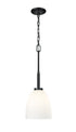Z-Lite Naya 1 Light Pendant in Matte Black Finish Model: 7518P8-MB