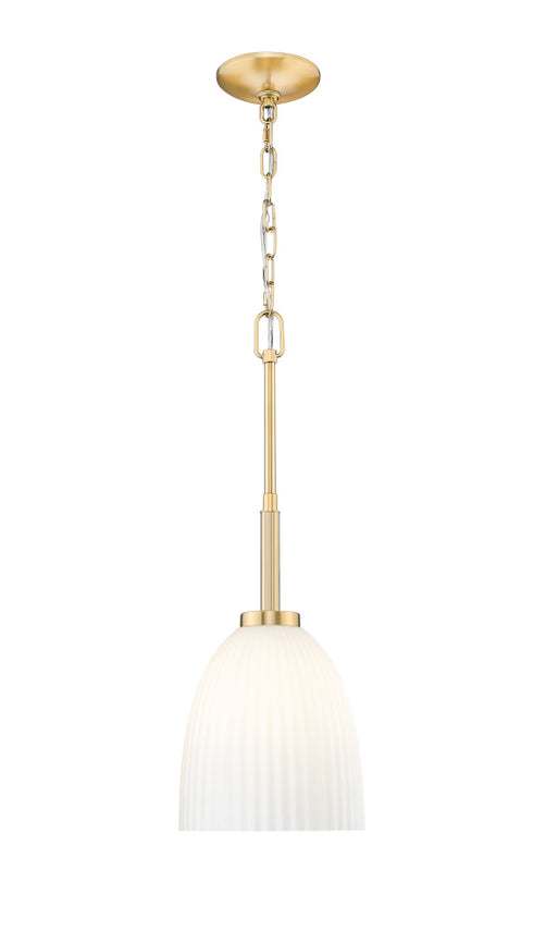 Z-Lite Naya 1 Light Pendant in Matte Black Finish Model: 7518P8-MB