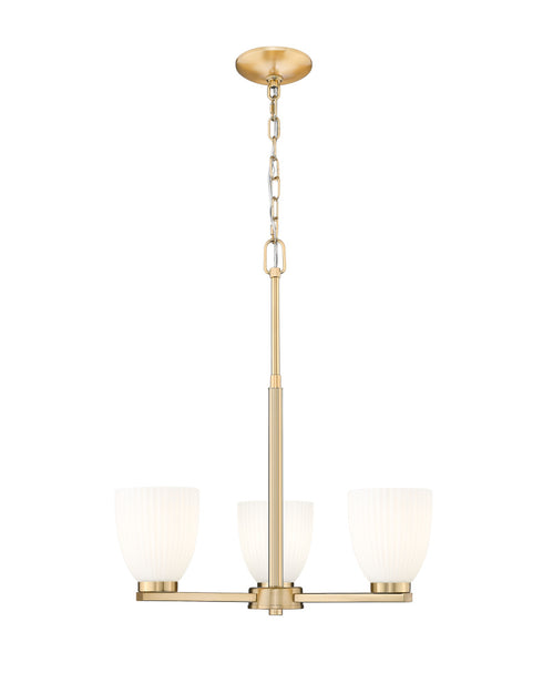 Z-Lite Naya 3 Light Chandelier in Matte Black Finish Model: 7518-3MB