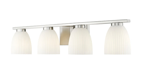 Z-Lite Naya 4 Light Vanity in Brushed Nickel Finish Model: 7518-4V-BN