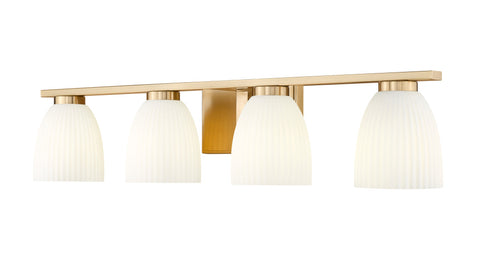 Z-Lite Naya 4 Light Vanity in Brushed Nickel Finish Model: 7518-4V-BN