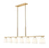 Z-Lite Naya 7 Light Linear Chandelier in Matte Black Finish Model: 7518-7L-MB