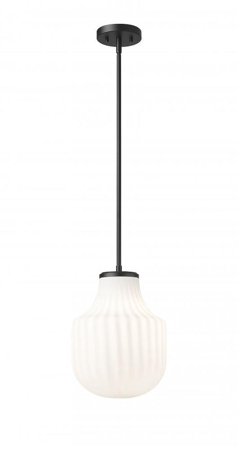 Z-Lite Newbury 1 Light Pendant in Matte Black Finish Model: 7510P10-MB