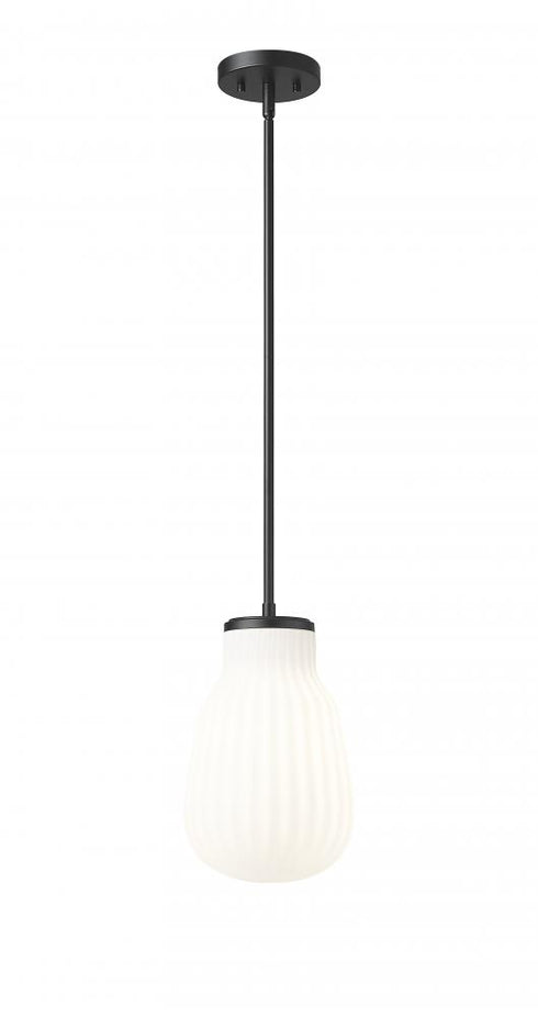 Z-Lite Newbury 1 Light Pendant in Matte Black Finish Model: 7511P8-MB