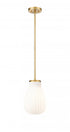 Z-Lite Newbury 1 Light Pendant in Matte Black Finish Model: 7511P8-MB