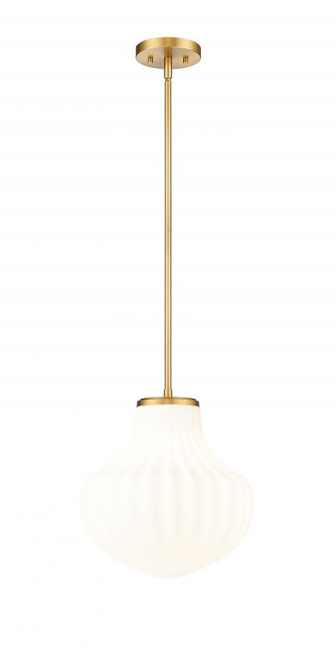 Z-Lite Newbury 1 Light Pendant in Matte Black Finish Model: 7512P13-MB