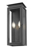 Z-Lite Nova 2 Light Outdoor Wall Light in Black Finish Model: 5018S-BK