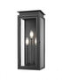 Z-Lite Nova 3 Light Outdoor Wall Light in Black Finish Model: 5018M-BK