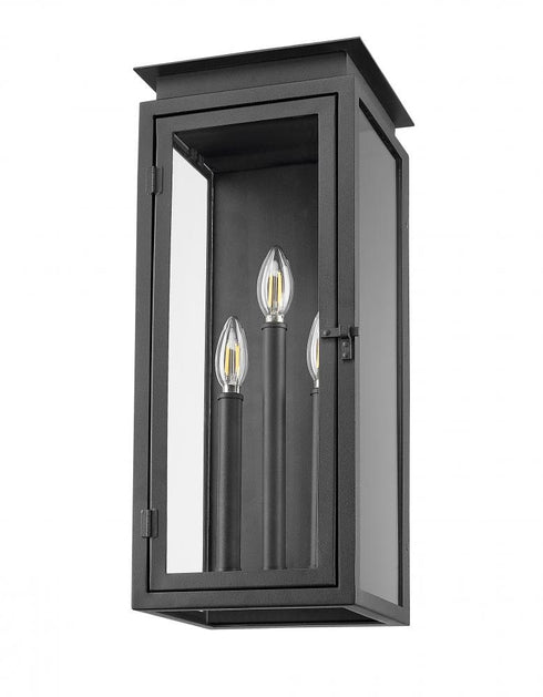 Z-Lite Nova 3 Light Outdoor Wall Light in Black Finish Model: 5018M-BK