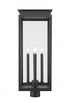 Z-Lite Nova 4 Light Outdoor Post Mount Fixture in Black Finish Model: 5018PHBR-BK