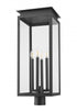 Z-Lite Nova 4 Light Outdoor Post Mount Fixture in Black Finish Model: 5018PHBR-BK
